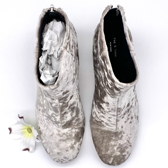 NIB Rag & Bone Drea Boot In Dove Velvet, 36/6 - Picture 5 of 16